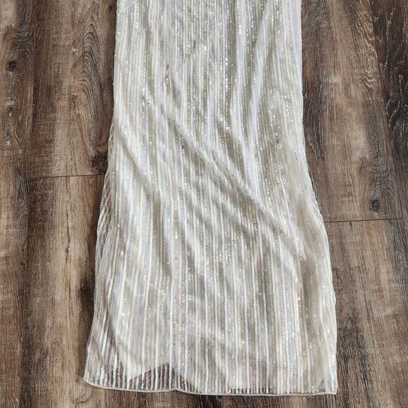 Retrofete Millie Dress in Geo White Sequin Size XS NWT Cutout Sleeveless Maxi - Picture 6 of 13